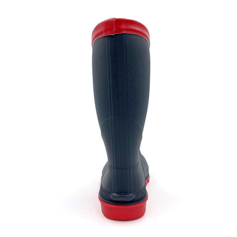 Amoji Boy Rain Boots Girl Rain Boots Kid Rubber Boots Garden Boots Child Wellies Easy On Rainboots Children Waterproof YX16 Navy Size 11.5-12 Little Kid - Image 4